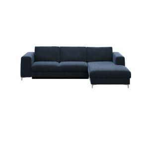 Canapé d'angle droit convertible bleu 3 places