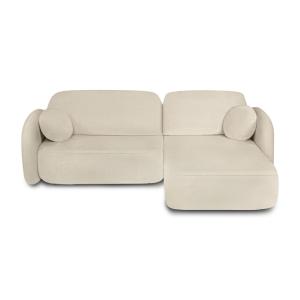 Canapé d'angle droit convertible en tissu bouclette 4 place…