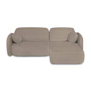 Canapé d'angle droit convertible en tissu bouclette 4 place…