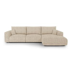 Canapé d'angle droit convertible express 5 places velours c…