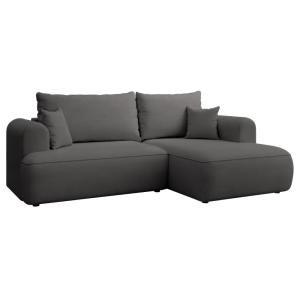 Canapé d'angle droit, en tissu chenille Easy-Clean, gris fo…