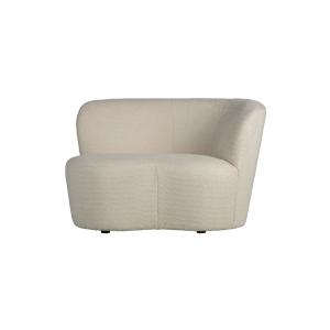 Canapé d'angle droit en tissu crème