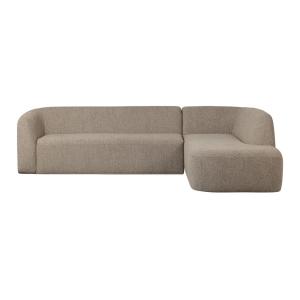 Canapé d'angle droit en tissu naturel moderne