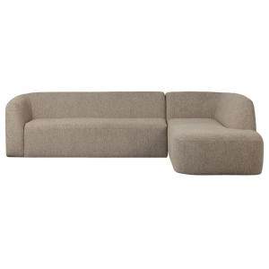 Canapé d'angle droit en tissu naturel Sloping