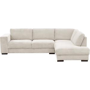 Canapé d'angle droit en velours côtelé luxe 5 places, beige…