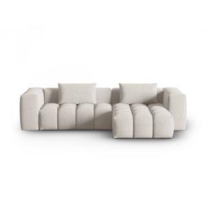 Canapé d'angle droit modulable 3 places en tissu structurel…