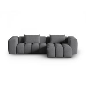 Canapé d'angle droit modulable 3 places en tissu structurel…