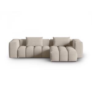 Canapé d'angle droit modulable 3 places en tissu structurel…