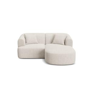 Canapé d'angle droit modulable 3 places tissu structurel be…