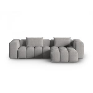 Canapé d'angle droit modulable 3 places tissu structurel be…