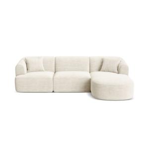 Canapé d'angle droit modulable 4 places en velours côtelé i…