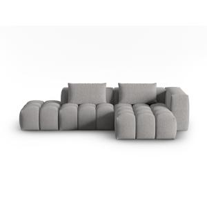 Canapé d'angle droit modulable 4 places tissu structurel be…