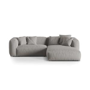 Canapé d'angle droit modulaire 2 places en tissu structurel…