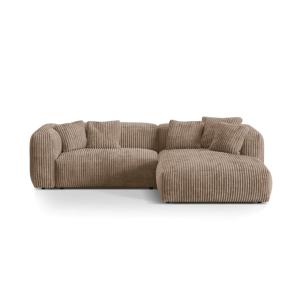 Canapé d'angle droit modulaire 2 places en velours côtelé g…