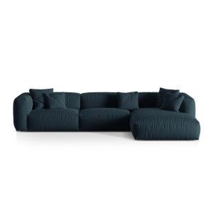Canapé d'angle droit modulaire 3 places en tissu structurel…