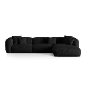 Canapé d'angle droit modulaire 3 places en tissu structurel…