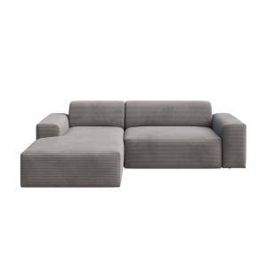 Canapé d'angle en polyester gris