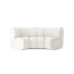 Canapé d'angle en tissu 3 places blanc pur