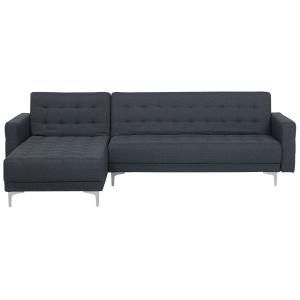 Canapé d'angle en tissu gris 4 Personnes