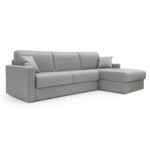 Canapé d'angle en tissu imperméable 288 cm droit gris