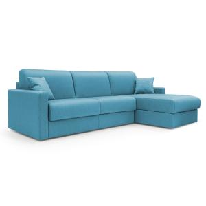 Canapé d'angle en tissu imperméable 288 cm gauche bleu ciel…