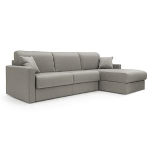 Canapé d'angle en tissu imperméable 288 cm gauche taupe