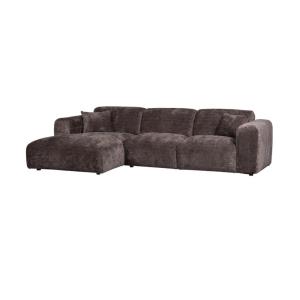 Canapé d'angle en velours chenille