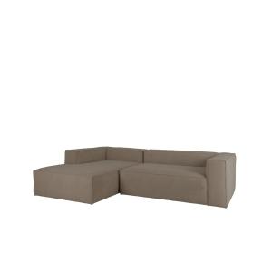 Canapé d'angle gauche 3/4 places en bouclé couleur marron 2…