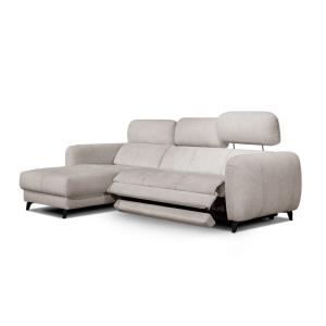 Canapé d'angle gauche 3 pl, relax XL; crème