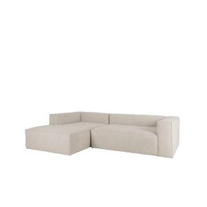 Canapé d'angle gauche 4 places en bouclé couleur gris clair…