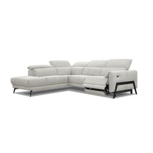 Canapé d'angle gauche 5 places avec relax électrique tissu…