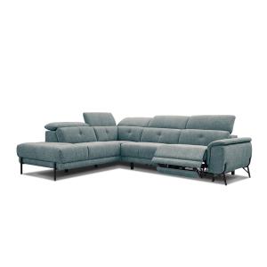 Canapé d'angle gauche 5 places avec relax électrique tissu…