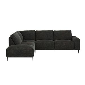 Canapé d'angle gauche anthracite