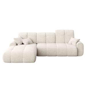 Canapé d'angle gauche beige 4 places