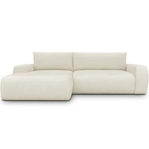 Canapé d'angle gauche convertible 3 places en tissu chenill…