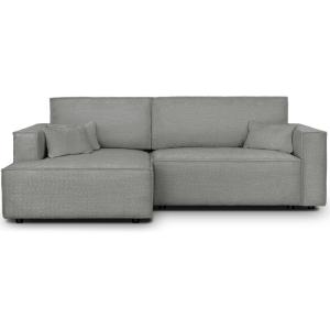 Canapé d'angle gauche convertible 3 places - tissu bouclé g…