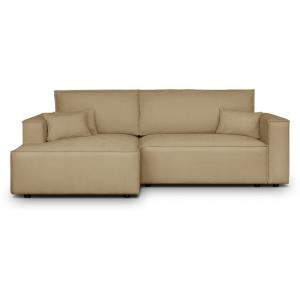 Canapé d'angle gauche convertible 3 places - tissu chenille…