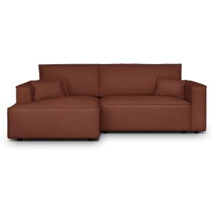 Canapé d'angle gauche convertible 3 places - tissu chenille…