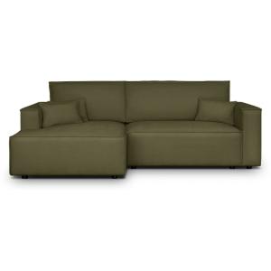 Canapé d'angle gauche convertible 3 places - tissu chenille…