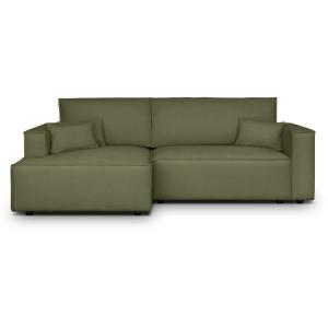 Canapé d'angle gauche convertible 3 places - tissu chenille…