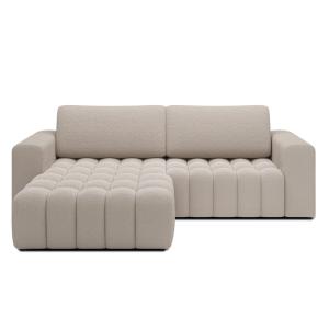 Canapé d'angle gauche convertible 4 places en bouclette bei…