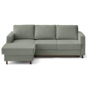 Canapé d'angle gauche convertible 4 places en fausse fourru…