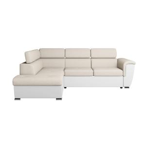 Canapé d'angle gauche convertible 4 places, tissu Easy Clea…
