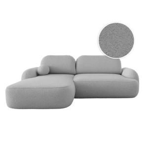 Canapé d'angle gauche convertible 4p MILLY en bouclette gri…