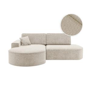 Canapé d'angle gauche convertible 4pl MARLO en tissu chenil…