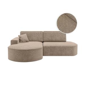 Canapé d'angle gauche convertible 4pl MARLO en tissu chenil…