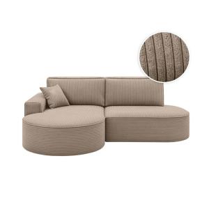 Canapé d'angle gauche convertible 4pl MARLO en velours cote…