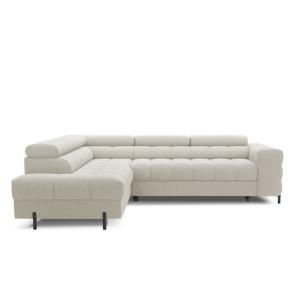 Canapé d'angle gauche convertible 5 places en bouclette bei…
