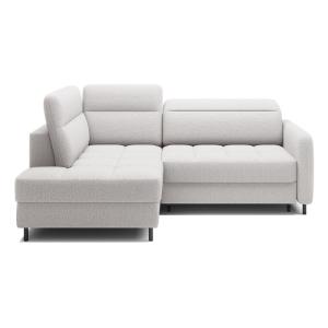 Canapé d'angle gauche convertible 5 places en tissu bouclet…
