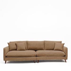 Canapé d'angle gauche convertible 5 places en tissu - Caram…